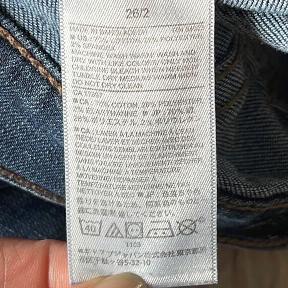 Banana Republic Women's Skinny Fit Jeans Stretch Mid Rise Dark Wash Blue 26/2 - Picture 7 of 10